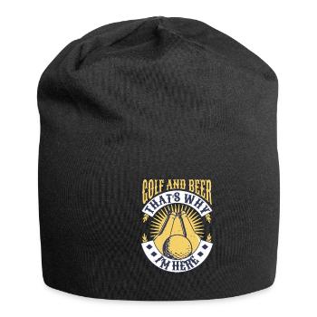Golf And Beer That's Why I'm Here - Jersey Beanie - black - Front