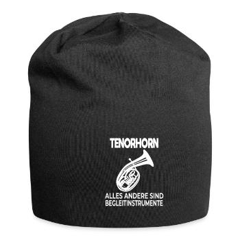 Tenorhorn Blechblasinstrument Musikinstrument - Jersey-Beanie - Schwarz - Vorne