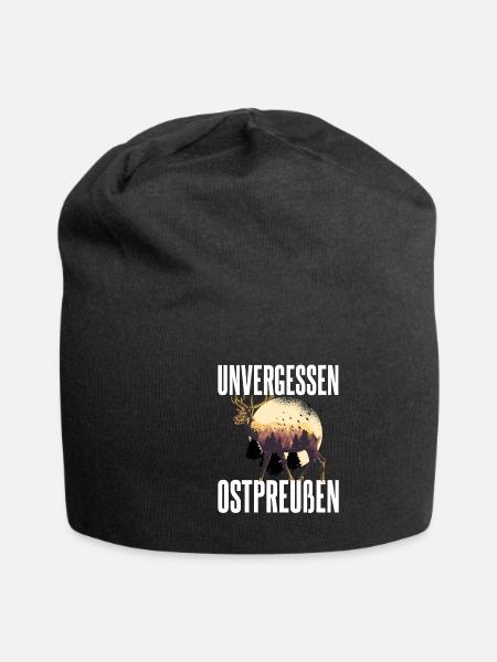 Ostpreußen Unvergessen Elchschaufel - Jersey-Beanie - Schwarz