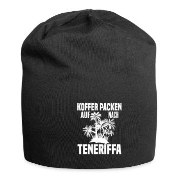 Teneriffa Urlaub - Jersey-Beanie - Schwarz - Vorne