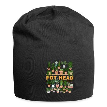 Plantes de tête de pot olivier amateur de cactus - Bonnet en jersey - noir - Devant