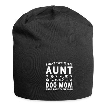 Dogs Mama Dog lover aunt dog motif - Jersey Beanie - black - Front