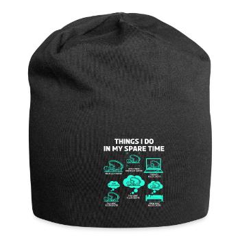 Rollercoaster Amusement Park Rollercoaster Ride - Jersey Beanie - black - Front