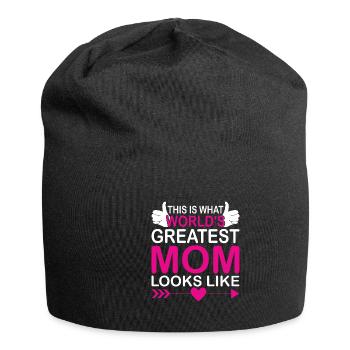 Mutter Muttertag Spruch Mom Mama Spruch - Jersey-Beanie - Schwarz - Vorne