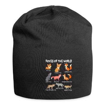Renards Renards Forêt Animal Renard roux - Bonnet en jersey - noir - Devant