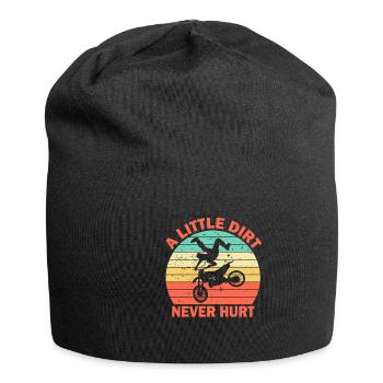 Dirt Bike Motorcycle Motocross Biker - Jersey Beanie - black - Front
