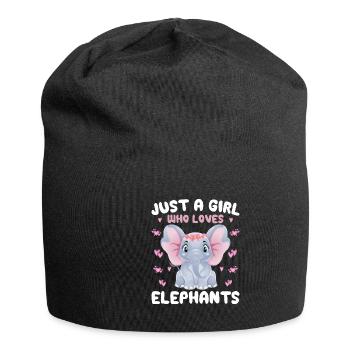 Bébé éléphant pour les filles - Bonnet en jersey - noir - Devant