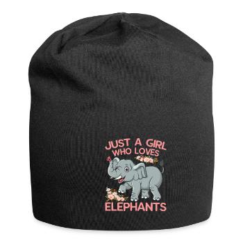 Bébé éléphant pour les filles - Bonnet en jersey - noir - Devant
