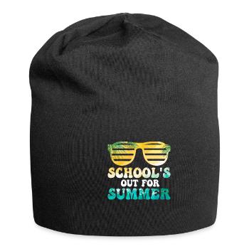 School Finished Summer Holidays Saying - Jersey Beanie - black - Front
