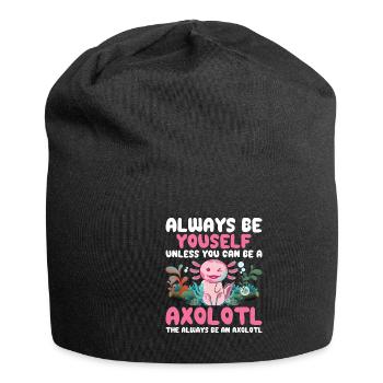 Salamandre amphibienne Axolotl - Bonnet en jersey - noir - Devant