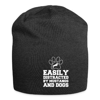 Chiens Chevaux Pitbull Buldogge Terrier - Bonnet en jersey - charbon - Devant