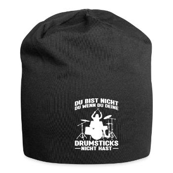 Drummer Drumsticks Schlagzeug Musiker - Jersey-Beanie - Schwarz - Vorne