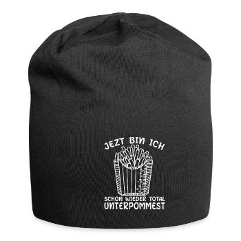 Pommes Frites Pommes Liebhaber Fast Food - Jersey-Beanie - Schwarz - Vorne