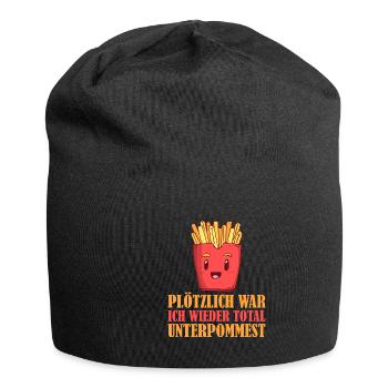 Pommes Frites Pommes Liebhaber Fast Food - Jersey-Beanie - Schwarz - Vorne