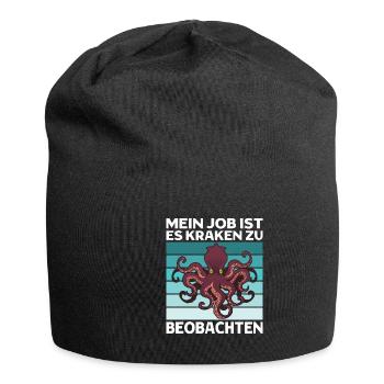Meeresbiologe Kraken Meeresforscher Oktopus - Jersey-Beanie - Schwarz - Vorne