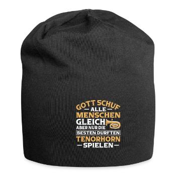 Tenorhorn Blechblasinstrument Musikinstrument - Jersey-Beanie - Schwarz - Vorne