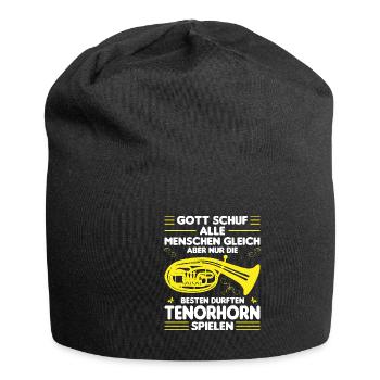 Tenorhorn Blechblasinstrument Musikinstrument - Jersey-Beanie - Schwarz - Vorne