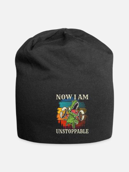 Trex Tyrannosaurus Dino Dinosaurier - Jersey-Beanie - Schwarz