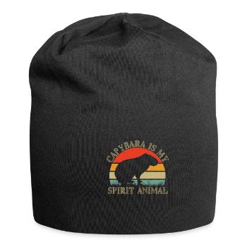 Capybara Wasserschwein Capybaras - Jersey Beanie - black - Front