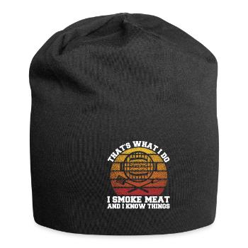 Grillen Grillmeister Barbecue Vatertag - Jersey-Beanie - Schwarz - Vorne