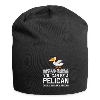 Pelican Pelicans Oiseaux Oiseaux Oiseaux - Bonnet en jersey - noir - Devant