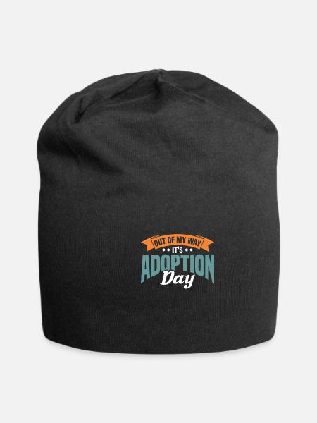 Adoptiert Adoptien Pflegevater Pflegemutter - Jersey-Beanie - Schwarz