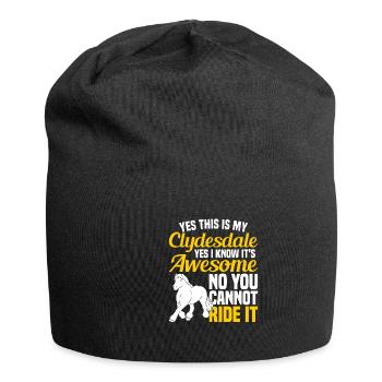 Clydesdale Equestrian Sport Cold Blood Horse Écosse - Bonnet en jersey - noir - Devant