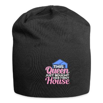 Queen bought homeowner homeowner - Jersey Beanie - black - Front