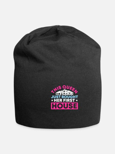Königin Kaufte Hausbesitzerin Hausbesitzerin - Jersey-Beanie - Schwarz