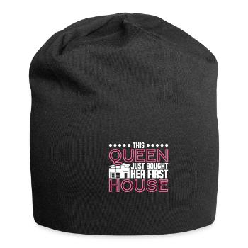 Queen bought homeowner homeowner - Jersey Beanie - black - Front