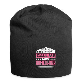 Queen bought homeowner homeowner - Jersey Beanie - black - Front