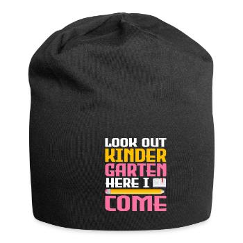Kindergärtnerin-Kader, Der Spaß-Regenbogen-Farben - Jersey-Beanie - Schwarz - Vorne