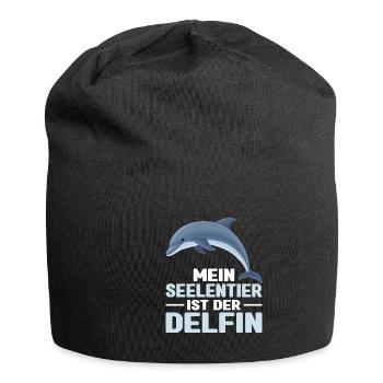 Meeresbiologe Delfin Meeresforscher Meerestier - Jersey-Beanie - Schwarz - Vorne