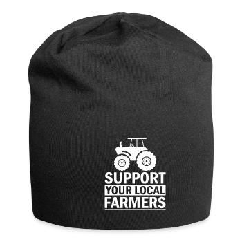 Lakale Farmers support tractor drivers - Jersey Beanie - black - Front