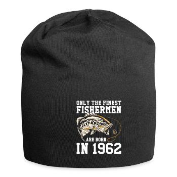 Né en 1962 Pêche Pêcheurs Pêcheurs Pêche - Bonnet en jersey - noir - Devant