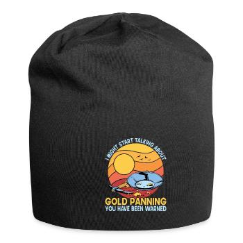 Gold Graben Gold Panner Gold Rush Gold Wortspiel - Jersey-Beanie - Schwarz - Vorne