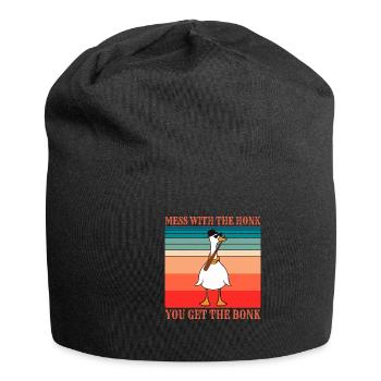 Gänse Messe Gans Geschenk - Jersey-Beanie - Schwarz - Vorne