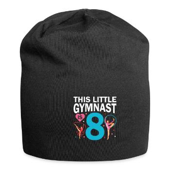 8 Year Old Gymnast Athlete Birthday Child - Jersey Beanie - black - Front