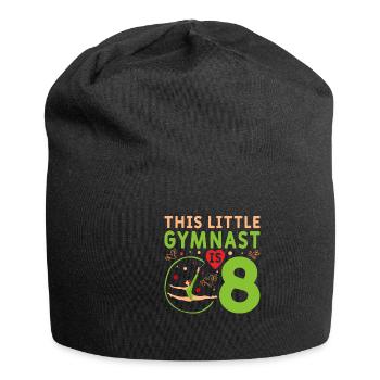 8 Year Old Gymnast Athlete Birthday Child - Jersey Beanie - black - Front