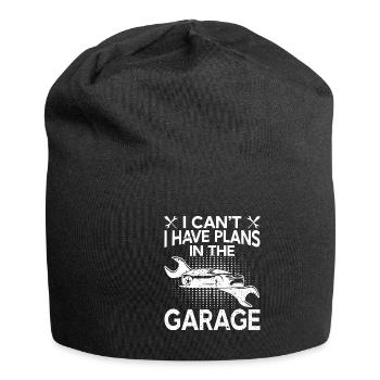 Garage Funny Car Mechanic Outfit - Jersey Beanie - black - Front