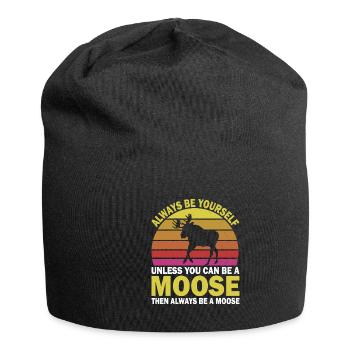 Lustiges Elch Hirsche Bekleidung - Jersey-Beanie - Schwarz - Vorne