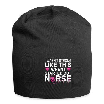 Krankenschwester Outfit Krankenpflegerin - Jersey-Beanie - Schwarz - Vorne