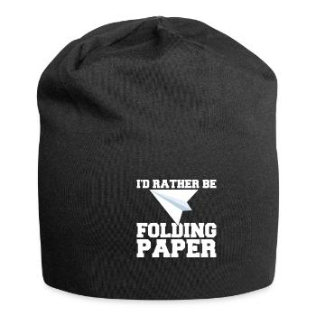 Origami Paper Flyer Paper Art Pilot - Jersey Beanie - black - Front