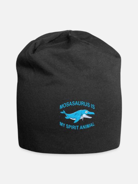 Meeresbiologe Mosasaurus Uhrzeit Dinosaurier - Jersey-Beanie - Schwarz