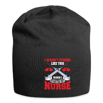 Krankenschwester Outfit Krankenpflegerin - Jersey-Beanie - Schwarz - Vorne