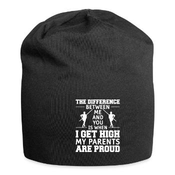 Stabhochsprung Stabspringer Leichtathletik - Jersey-Beanie - Schwarz - Vorne