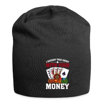 Jeu de cartes Joueur de cartes Poker - Bonnet en jersey - noir - Devant