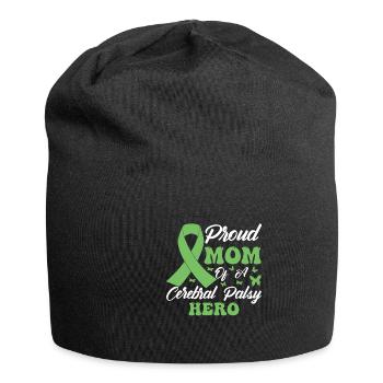 Fière maman de paralysie cérébrale Hero CP - Bonnet en jersey - noir - Devant