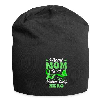 Fière maman de paralysie cérébrale Hero CP - Bonnet en jersey - noir - Devant