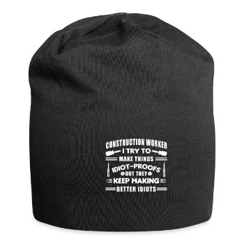 Conception de construction pour hommes Papa Ouvrier de la construction - Bonnet en jersey - noir - Devant